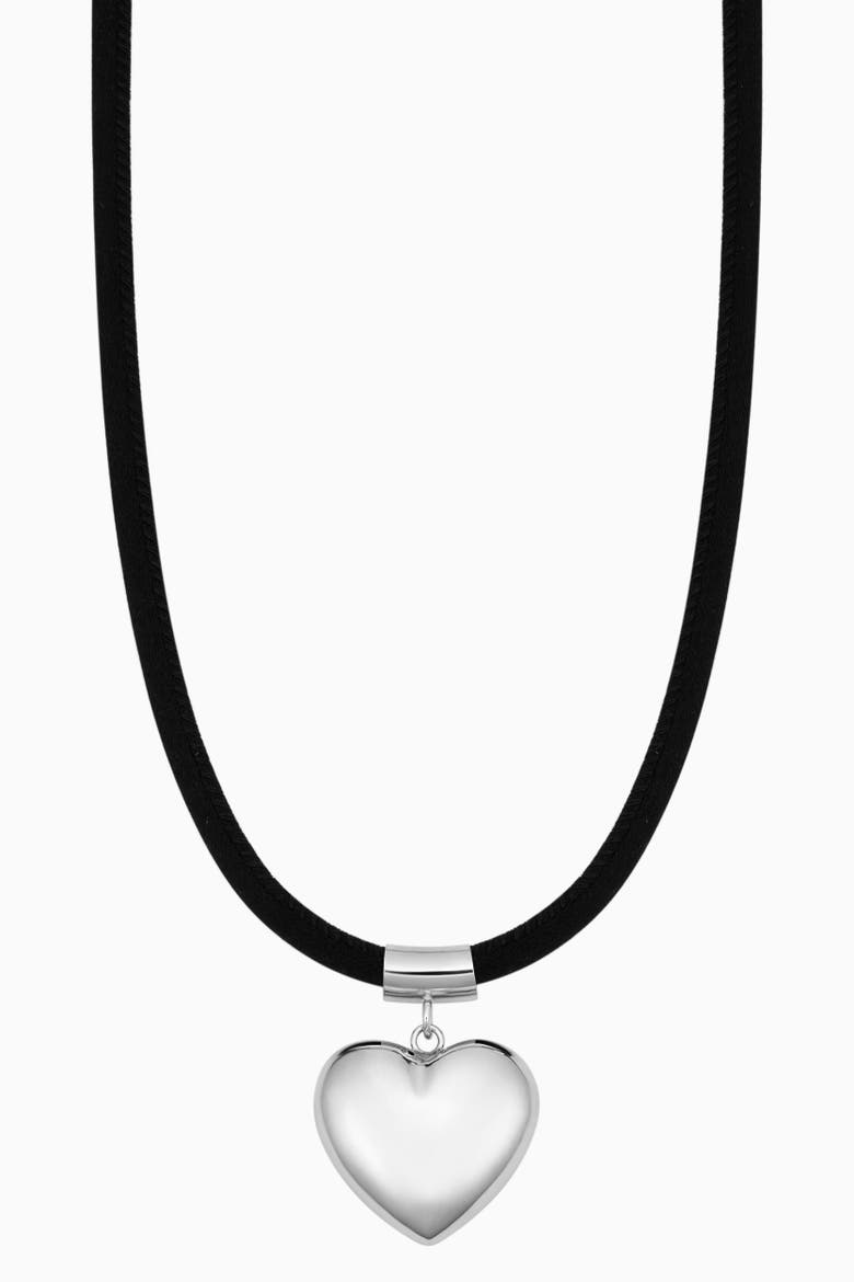 Sterling Silver Lover Cord Pendant Necklace, Main, color, Silver