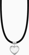 Oradina Sterling Silver Lover Cord Pendant Necklace