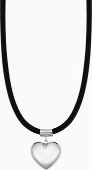 Oradina Sterling Silver Lover Cord Pendant Necklace