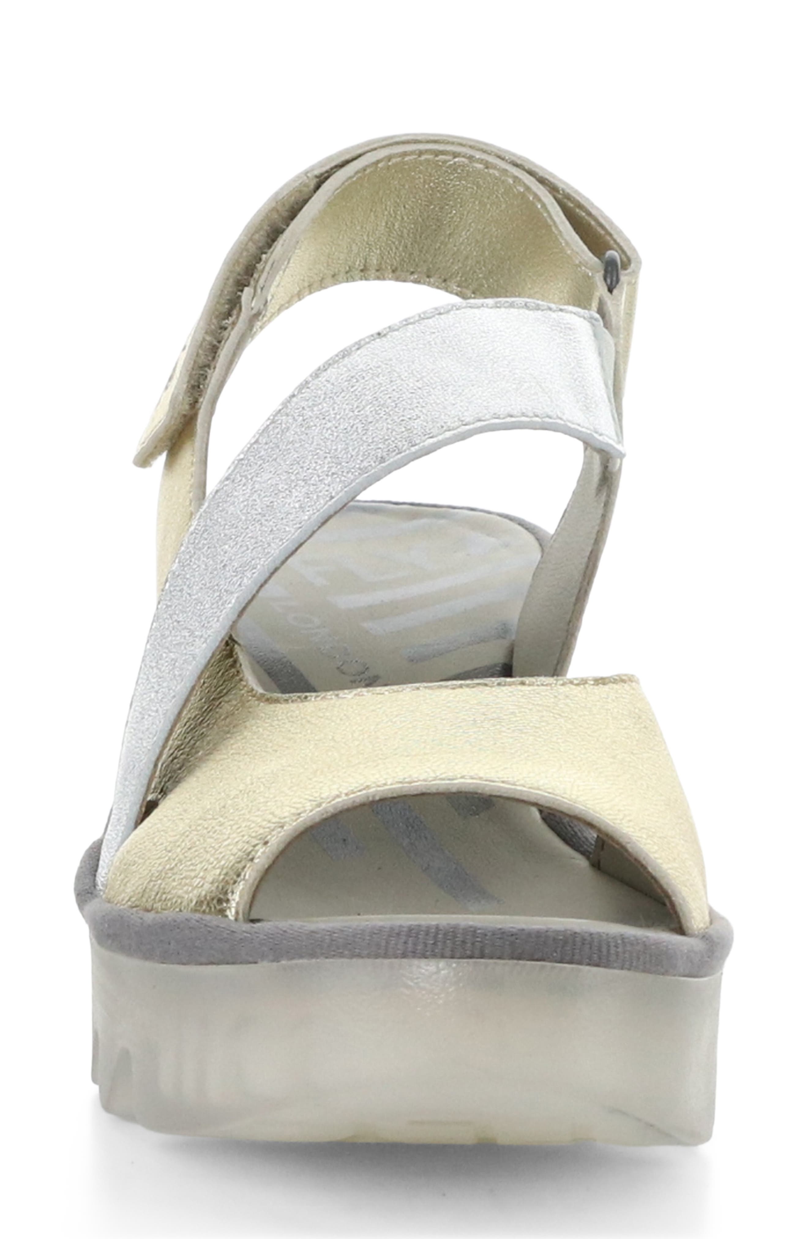 Basy Slingback Platform Wedge Sandal, Alternate, color, GOLD/ SILVER