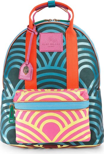 Kurt Geiger Southbank Large Backpack in Multi #2744299609 NWT SOUTHBANK LG BACKPACK Rainbow Stripe Canvas Backpack by KURT  main image 4
