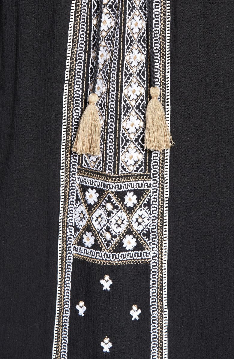 Caslon<sup>®</sup> Embroidered Peasant Tunic Top, Alternate, color,