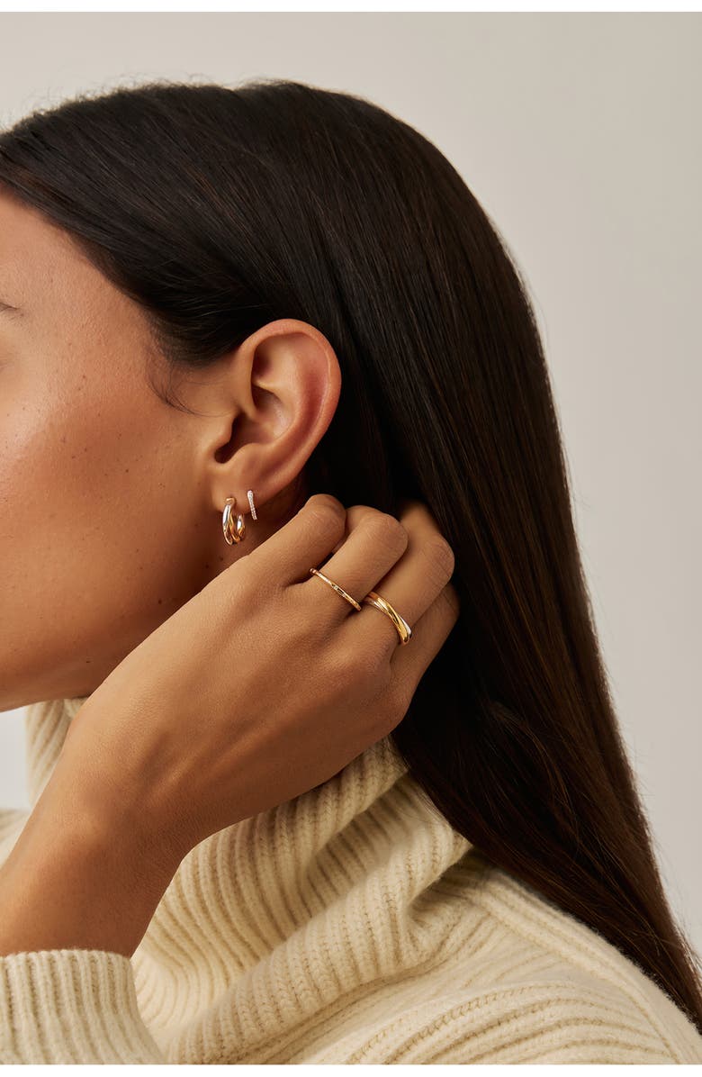 Missoma Solar Studded Stacking Ring, Alternate, color, Gold