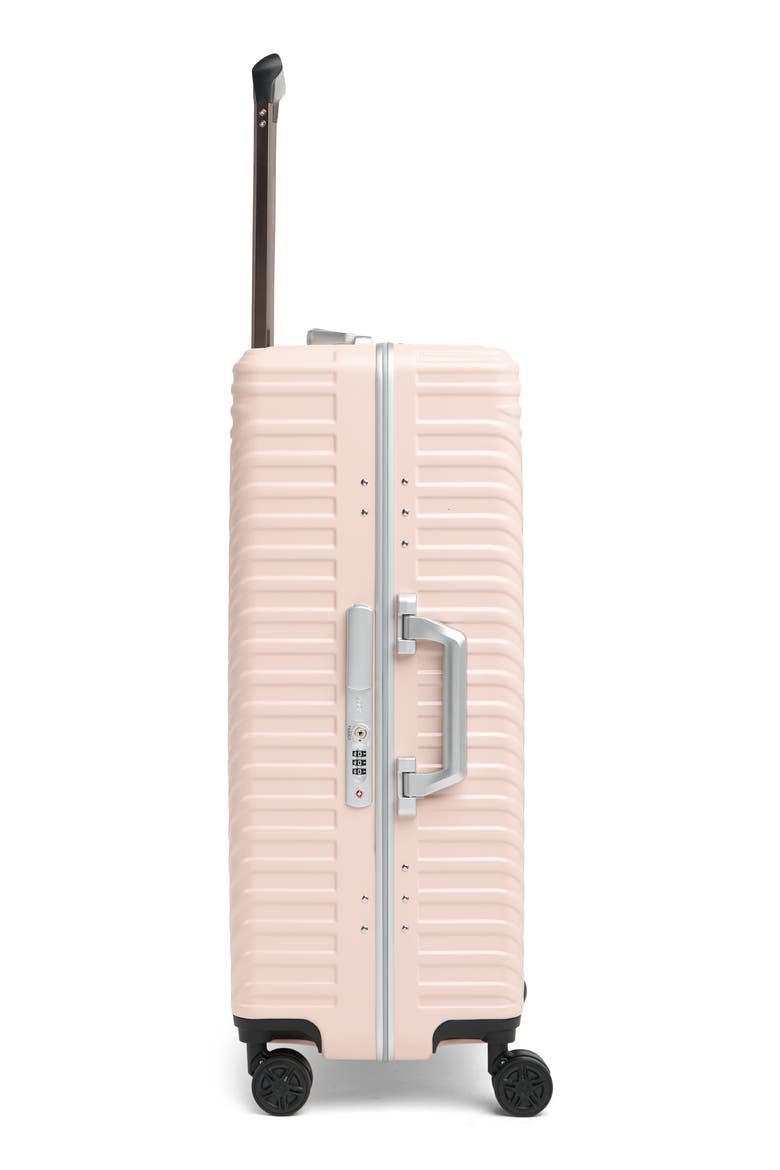 Zion 26" Aluminum Hardside Spinner Suitcase, Alternate, color, PINK