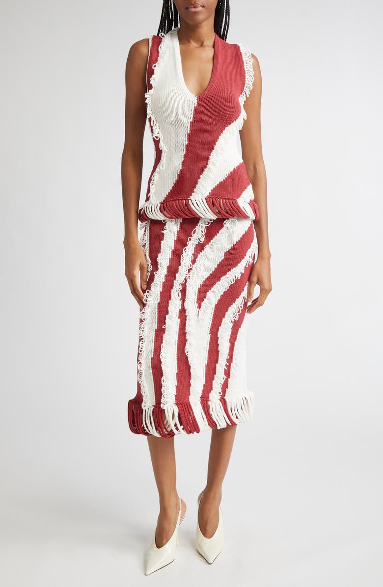 Diotima Roaring Knit Top, Alternate, color, Paprika-White