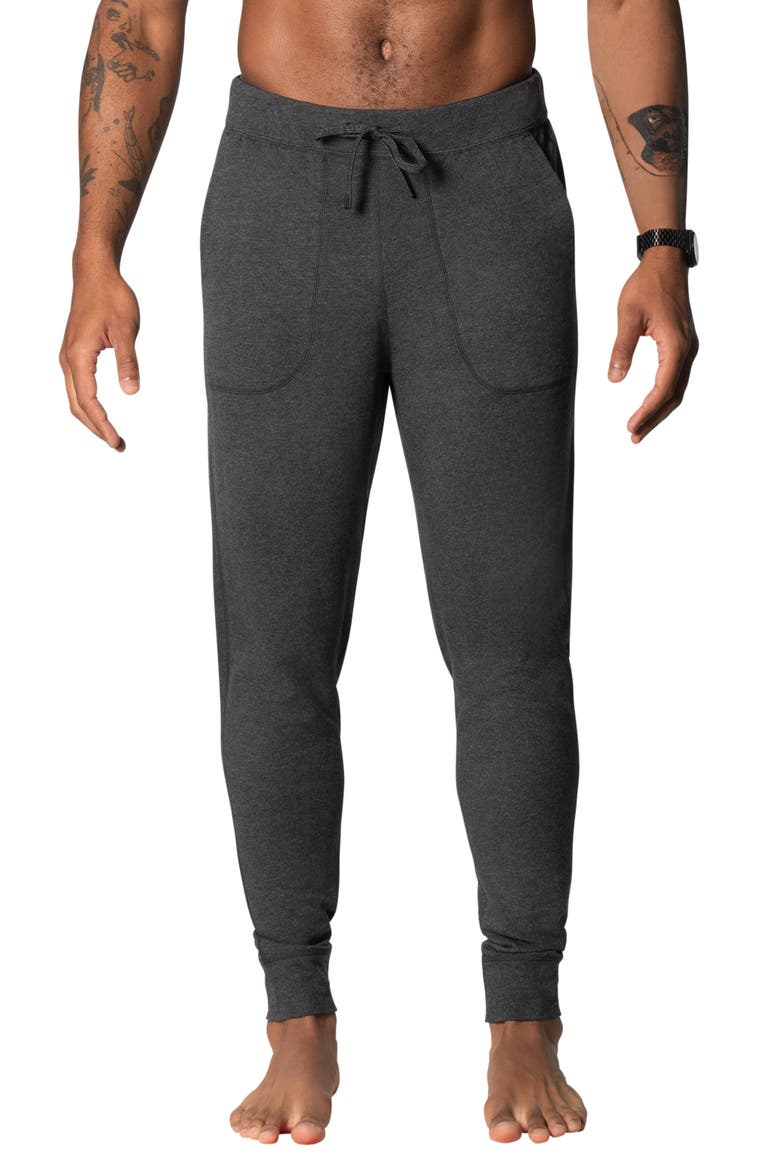 3Six Five Jogger Pajama Pants, Main, color, BLACK HEATHER