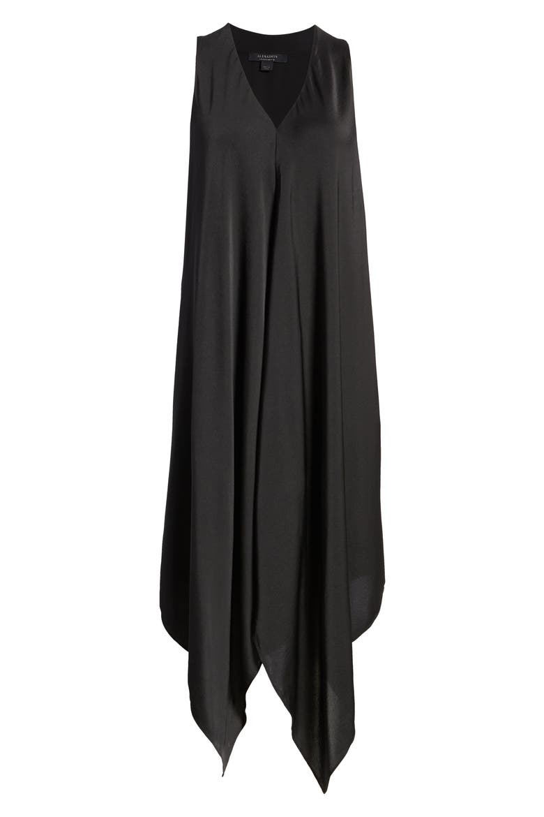 Blaze Satin Dress, Alternate, color, BLACK