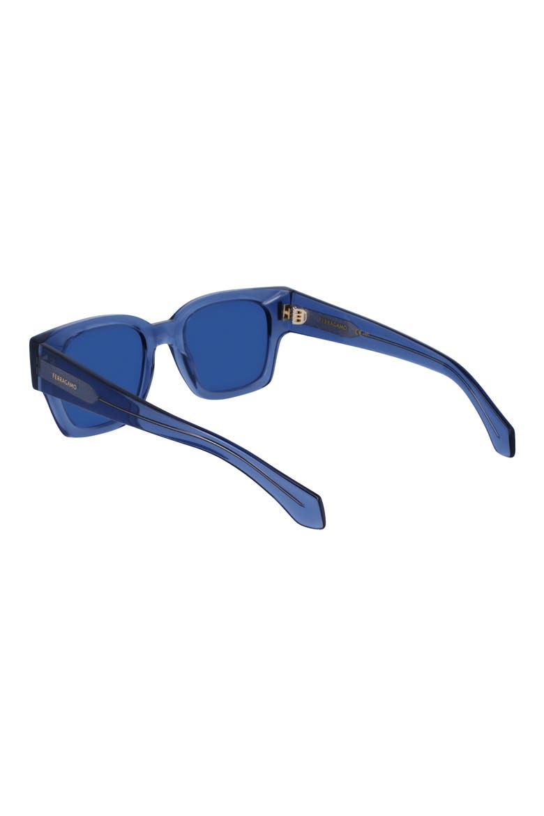 Rivets 52mm Square Sunglasses, Alternate, color, TRANSPARENT BLUE