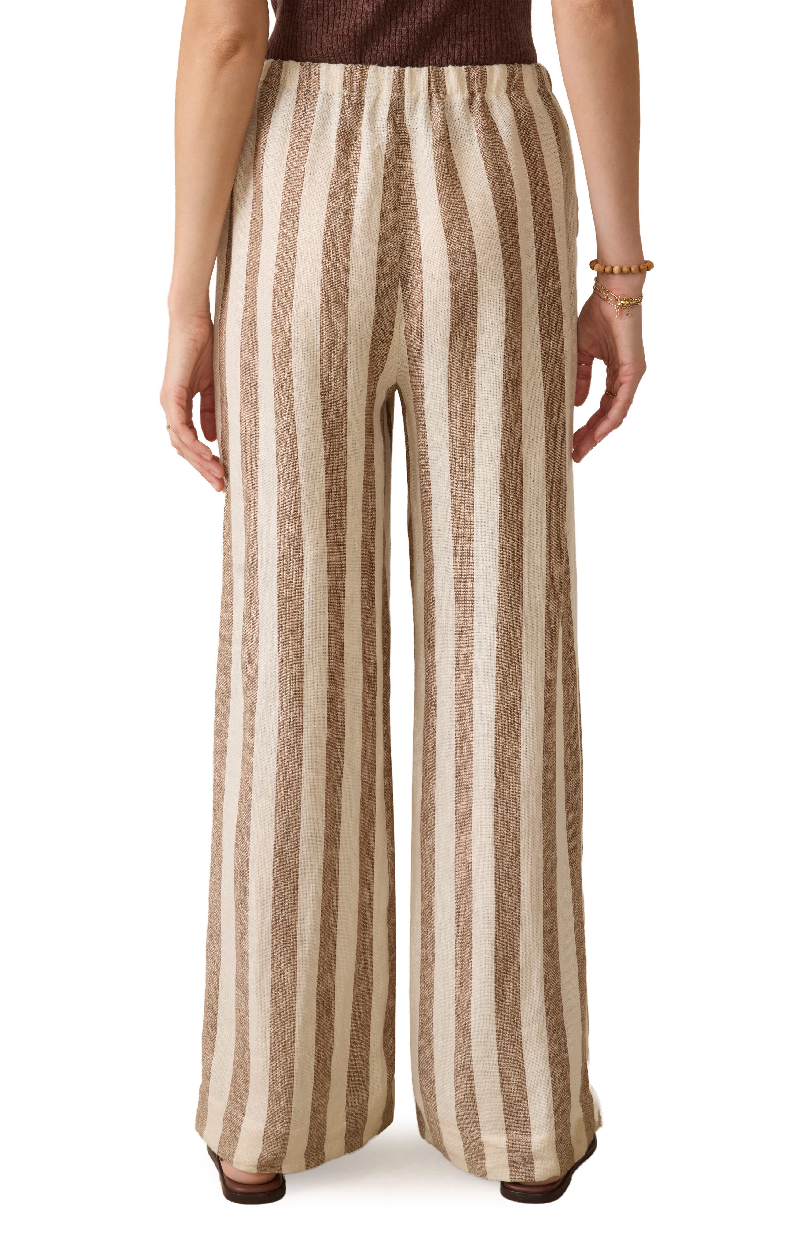 Palma Linen Stripe Drawstring Pants - image 2