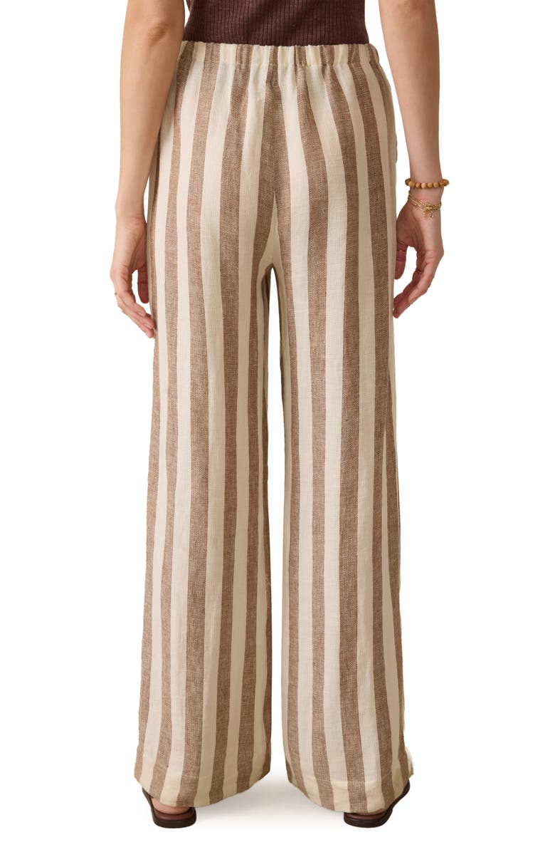 Faherty Palma Linen Stripe Drawstring Pants, Alternate, color, Cocoa Beach Stripe