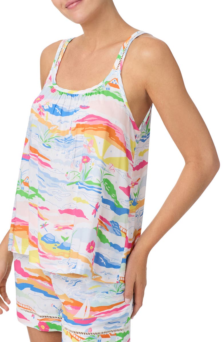 Kate Spade New York print short pajamas, Alternate, color, 