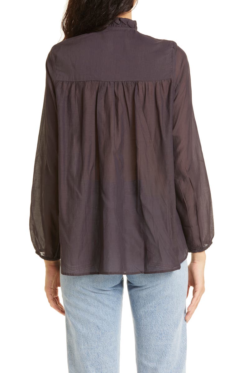 MILLE Francesca High Neck Cotton Blouse, Alternate, color, 