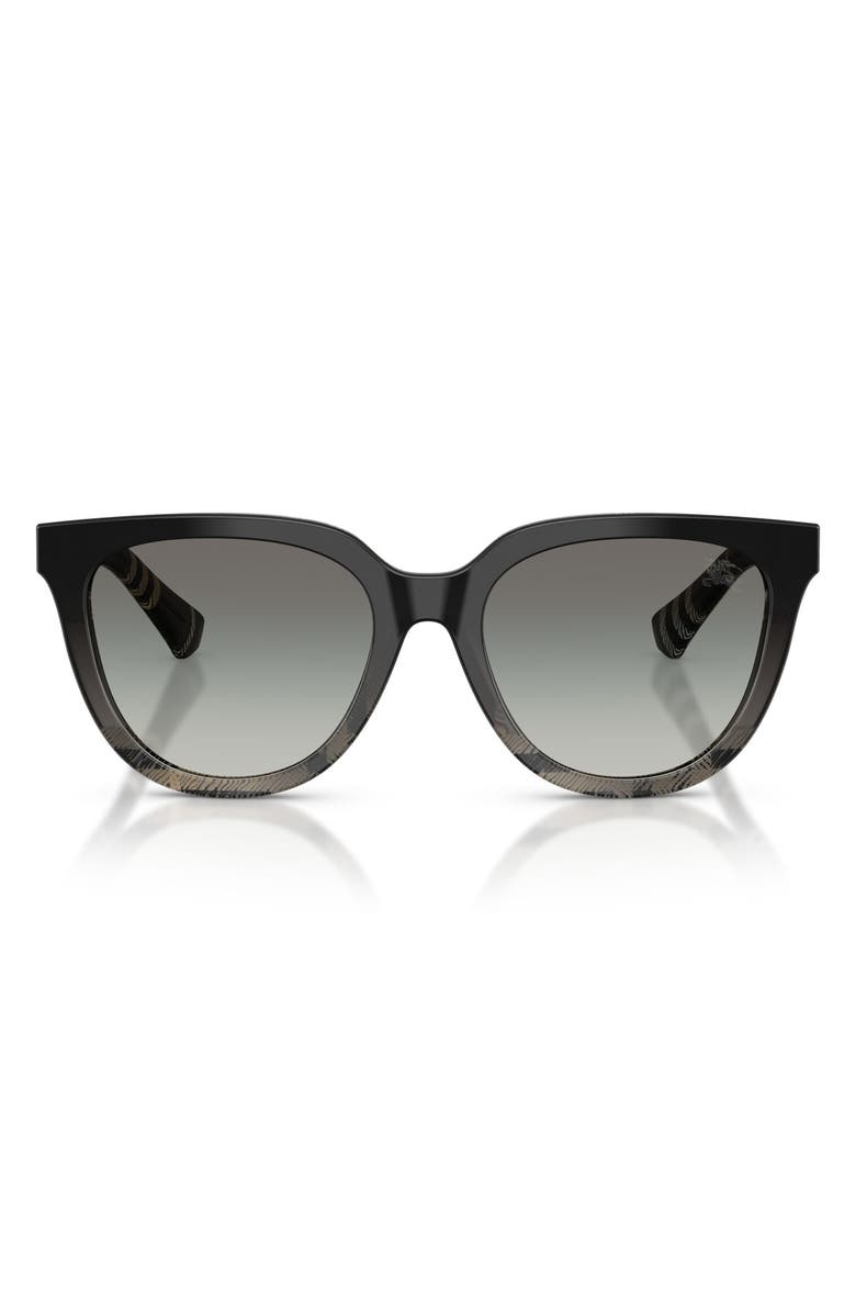 Burberry 53mm Phantos Sunglasses, Main, color, Check Gradient Grey