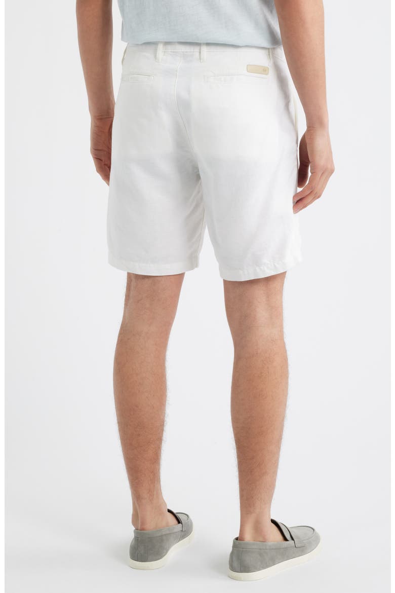 Wanderer Linen & Cotton Chino Shorts, Alternate, color, WHITE