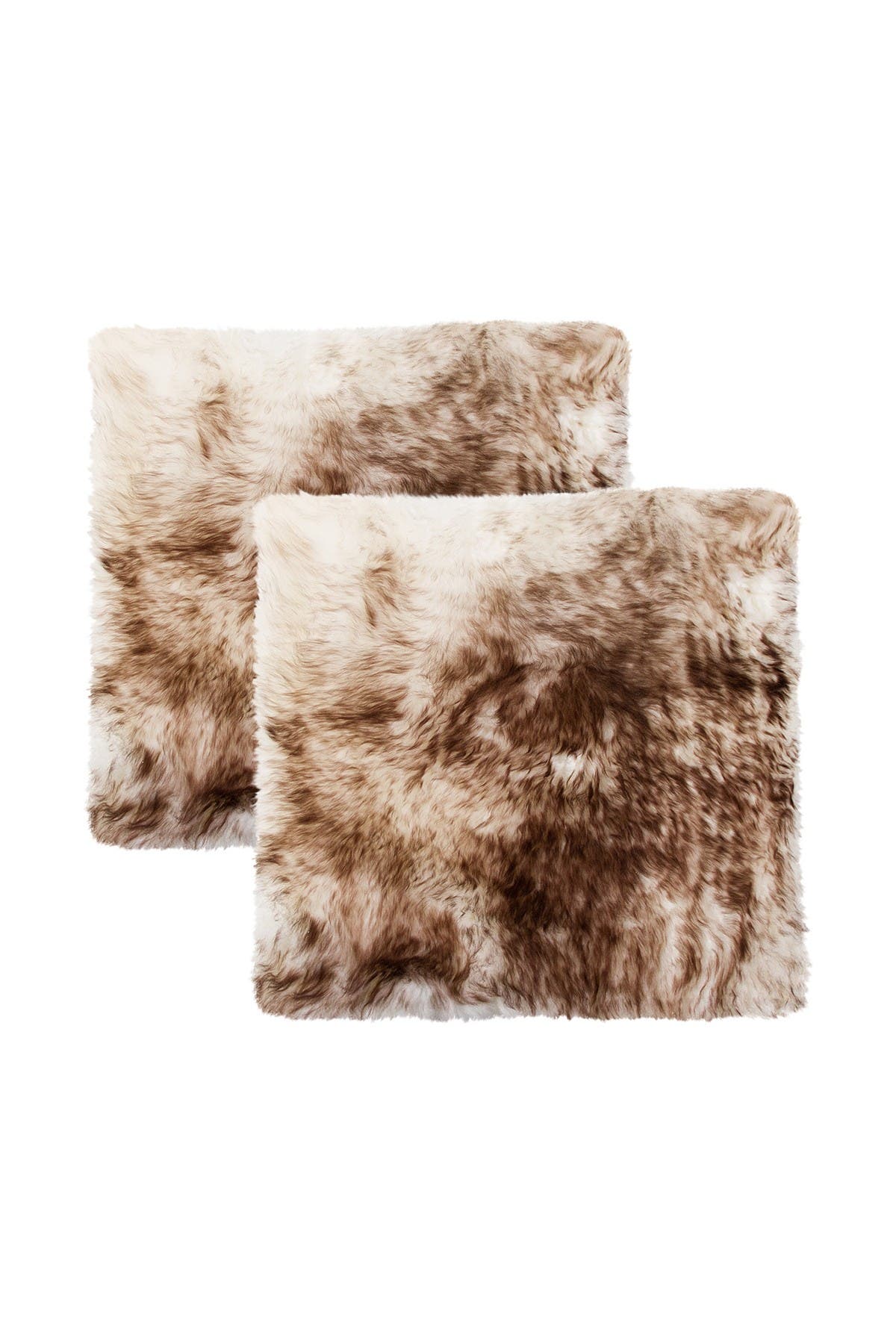 NATURAL New Zealand Genuine Sheepskin Shearling Chair Seat Pad - Set of 2
