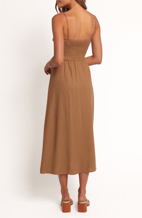 Petal And Pup Petal & Pup Ida Cotton & Linen Sundress In Brown