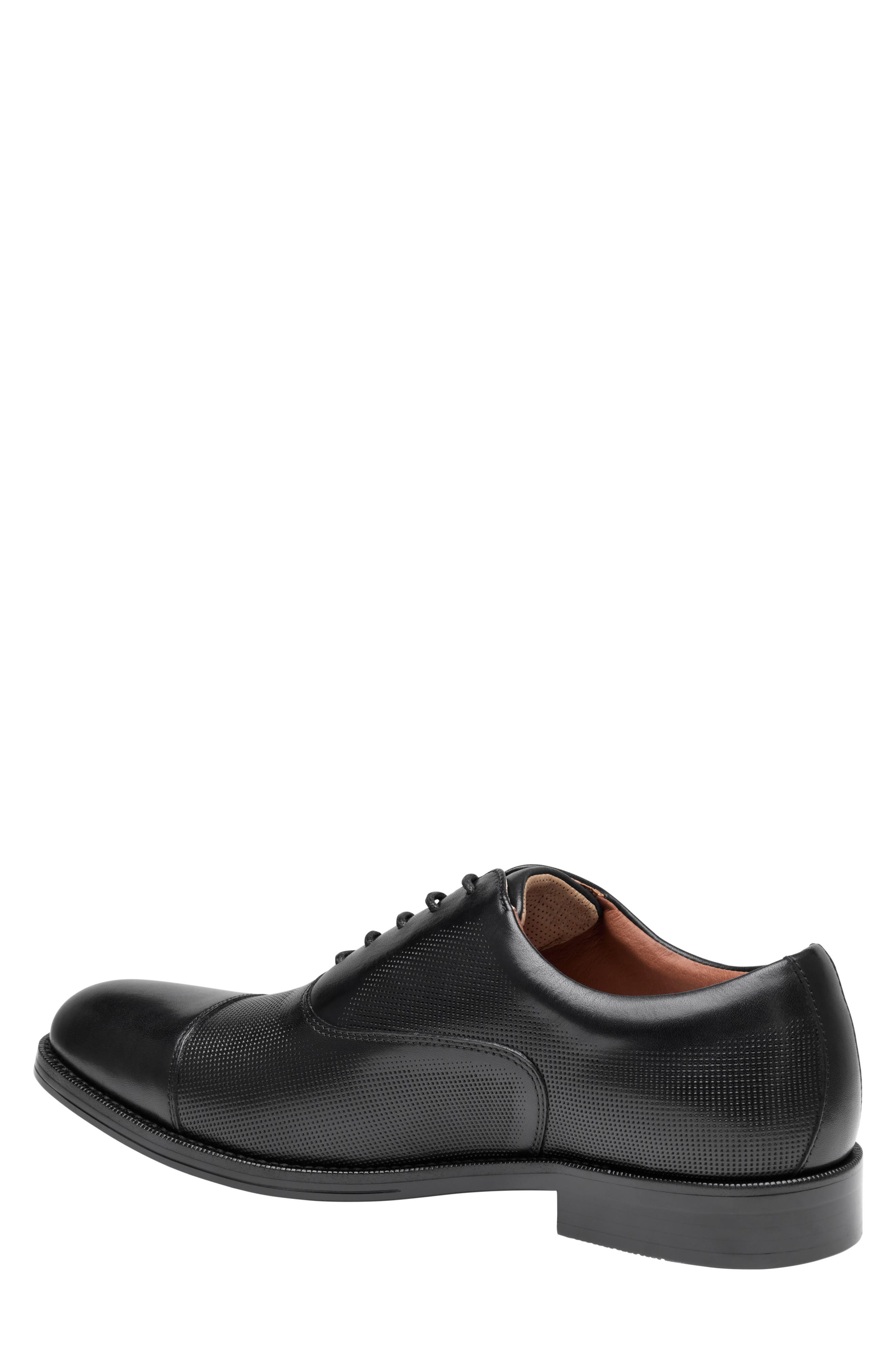 Copley XC Waterproof Cap Toe Oxford, Alternate, color, BLACK WATERPROOF FULL GRAIN
