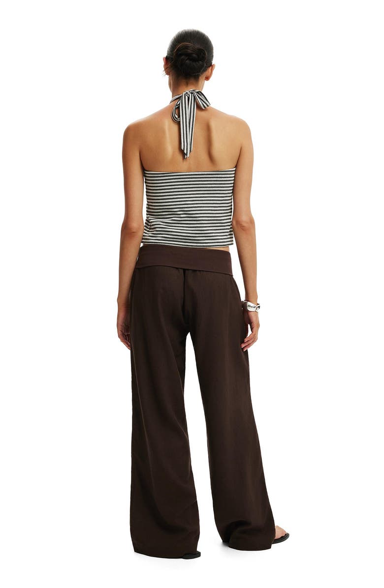 Cotton On Women's Haven Fold Over Pant, Alternate, color, Dark Oak