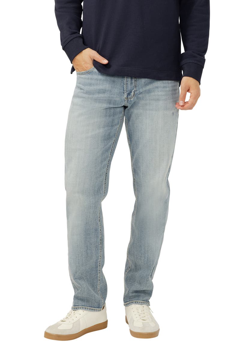 Eddie Athletic Fit Tapered Jeans, Main, color, BONFIRE