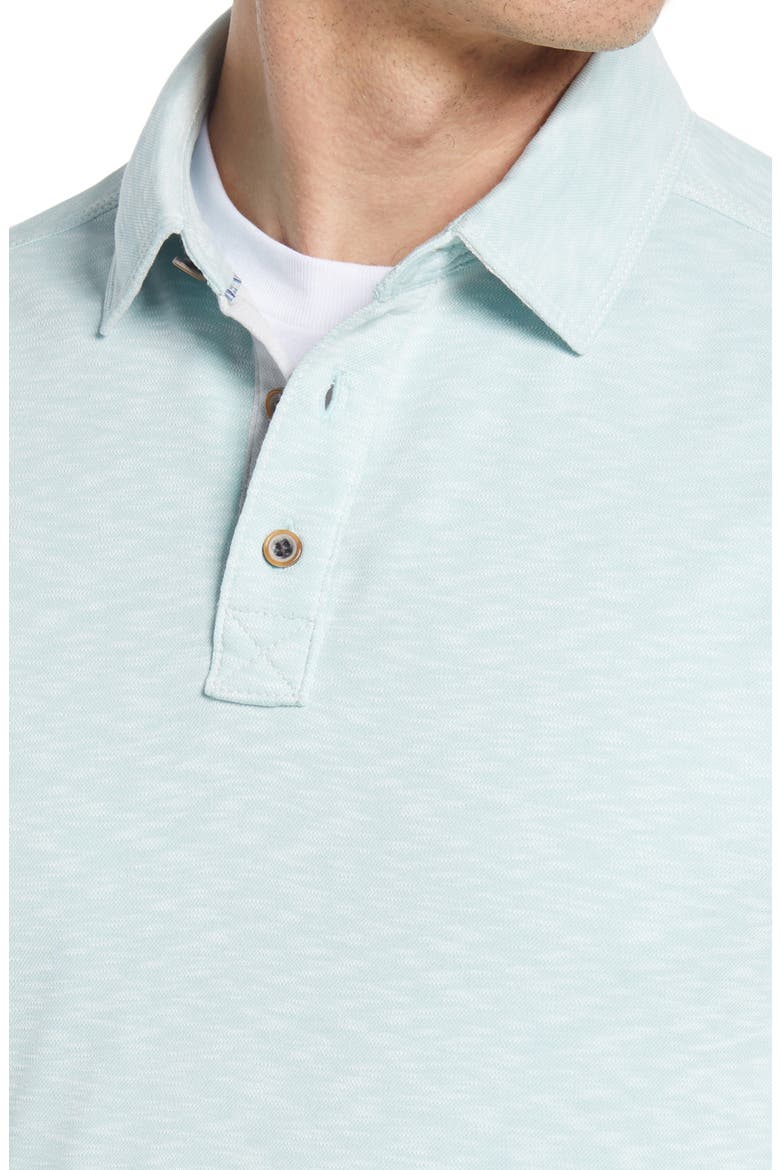 Short Sleeve Slub Knit Polo, Alternate, color, MINT