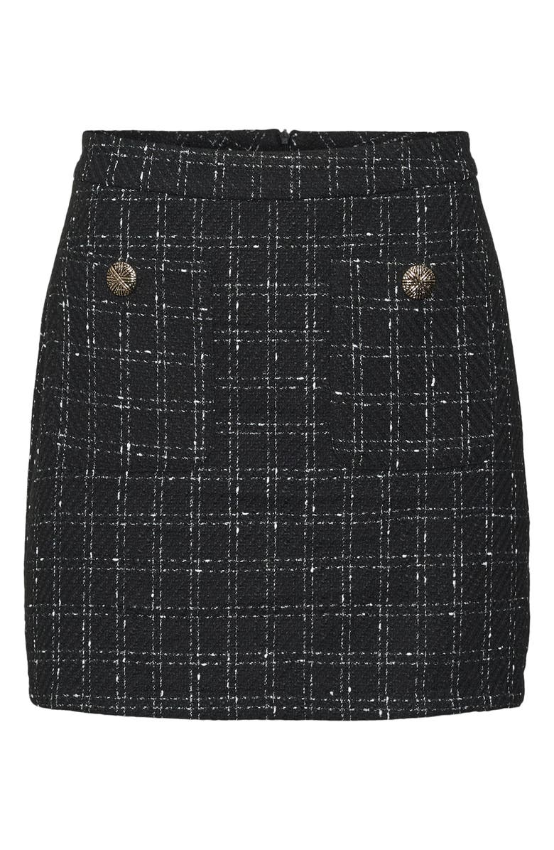 VERO MODA Plaid Tweed Skirt, Alternate, color, 
