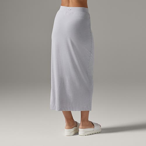 Tavi Brushed Tec Knit Midi Skirt In White