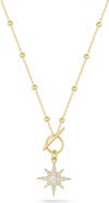 GLAZE JEWELRY 14K Gold Plated Sterling Silver Star Toggle Pendant Necklace