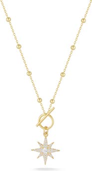 GLAZE JEWELRY 14K Gold Plated Sterling Silver Star Toggle Pendant Necklace