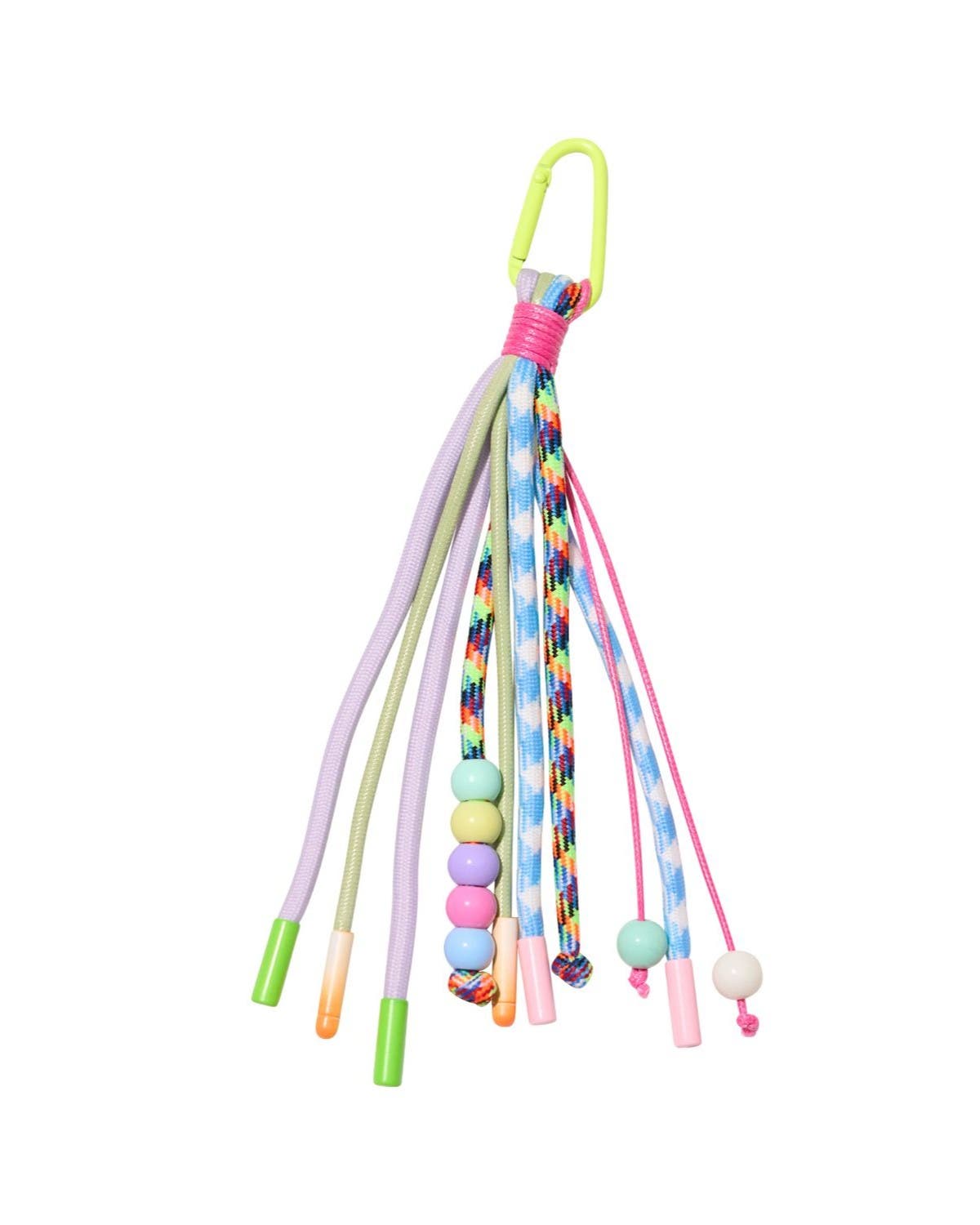 Bright Pastel Cord & Beaded Bag Charm, Main, color, Multi