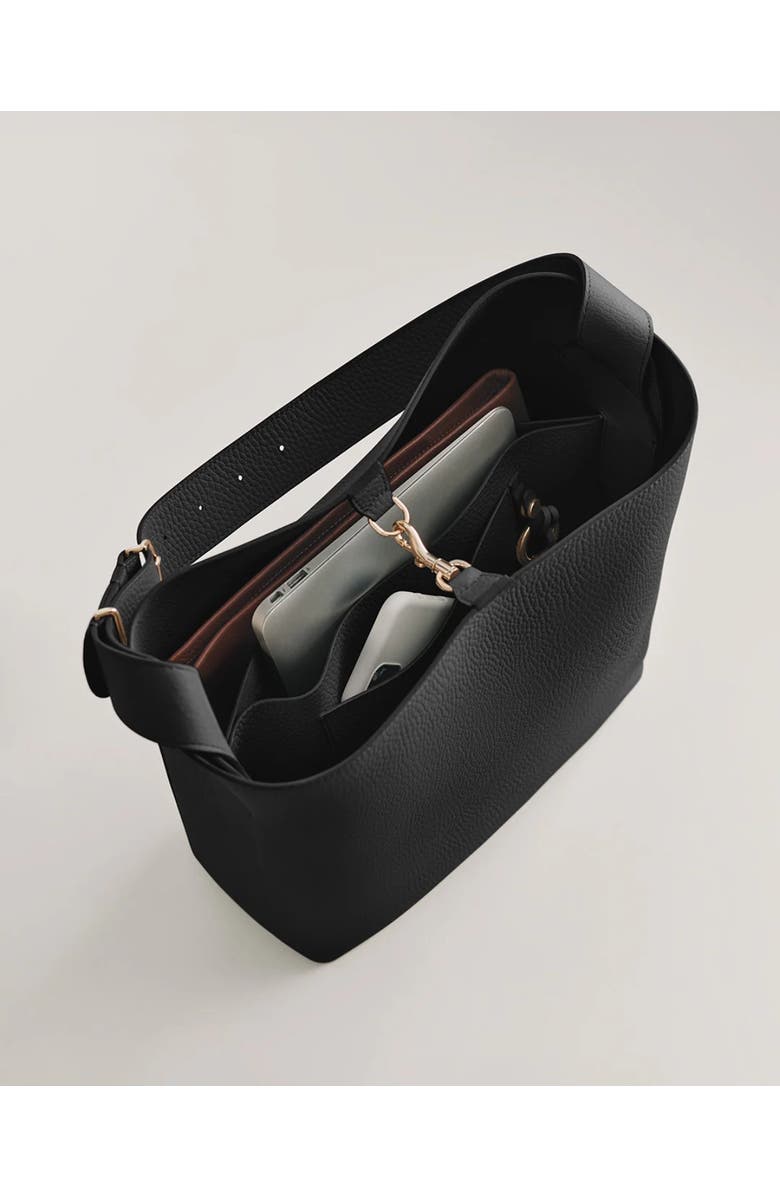 Cuyana Oversized Linea Bag, Alternate, color, Black