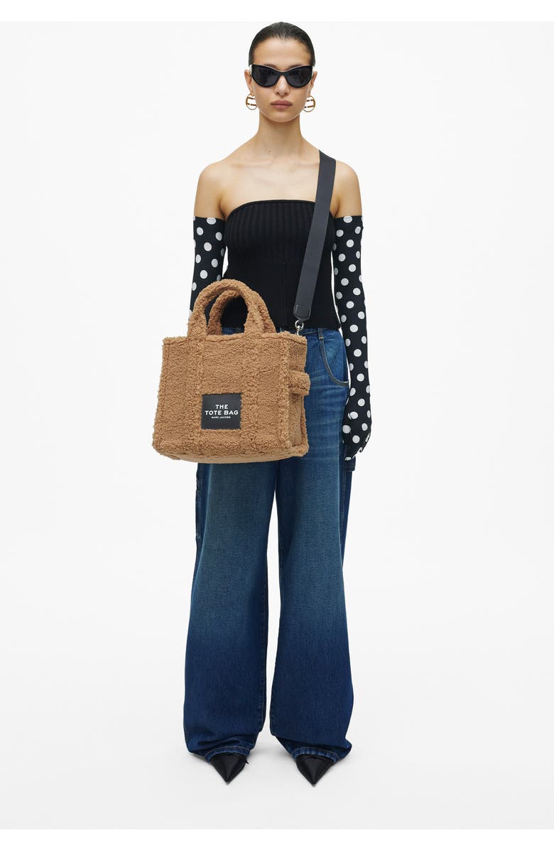 Marc Jacobs The Teddy Medium Faux Fur Tote Bag, Alternate, color, Camel