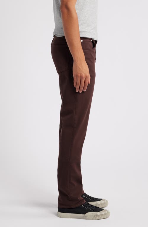 Frame Modern Straight Leg Five-pocket Twill Pants In Dark Burgundy