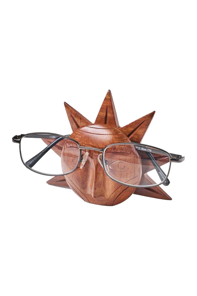 Sun Eyeglass Holder Stand, Alternate, color, Brown