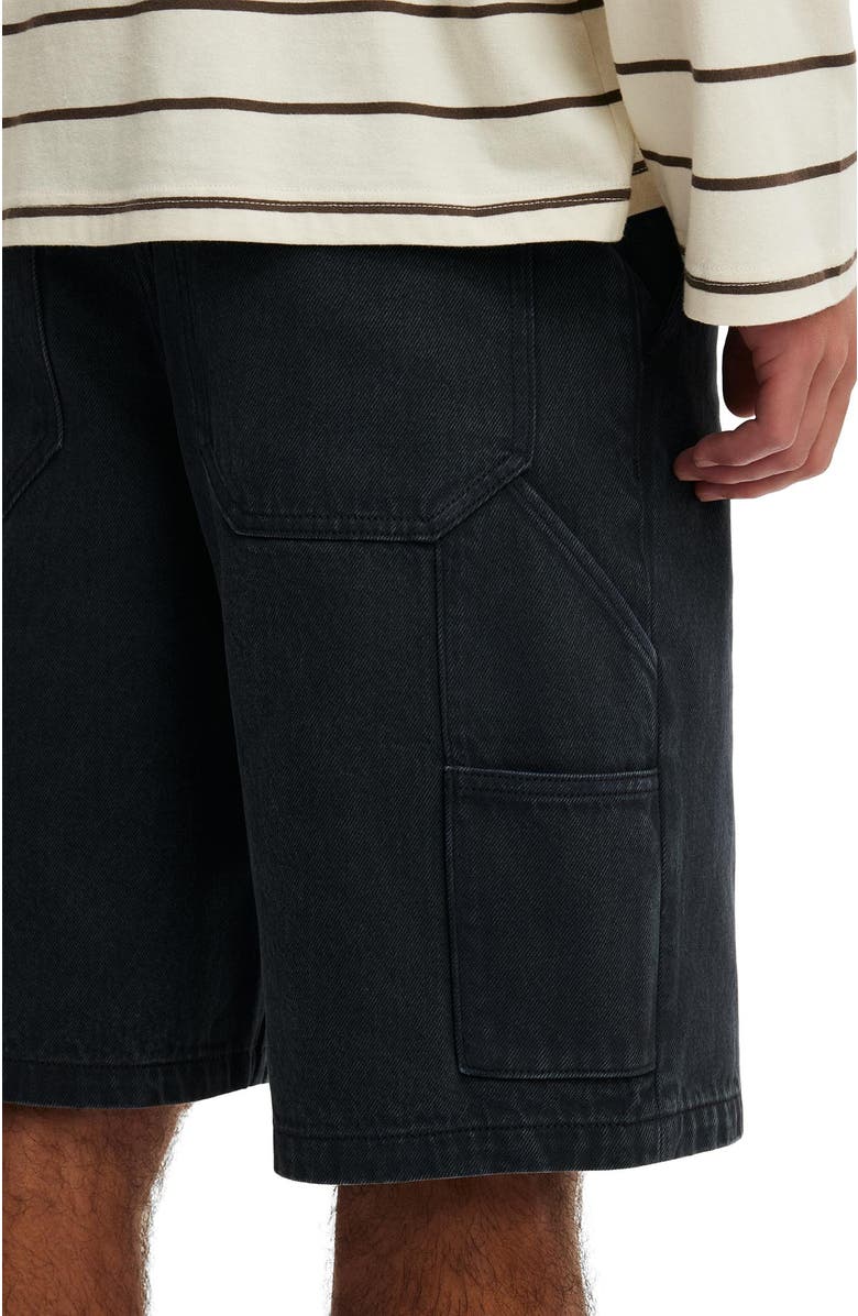 Cotton On Men's Baggy Worker Short, Alternate, color, Washed Black