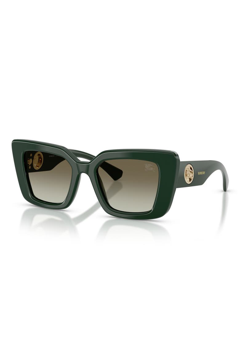 51mm Cat Eye Sunglasses, Alternate, color, GREEN / GREEN GRADIENT