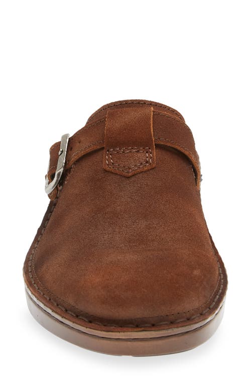 Naot Martos Faux Shearling Mule In Antique Brown Suede