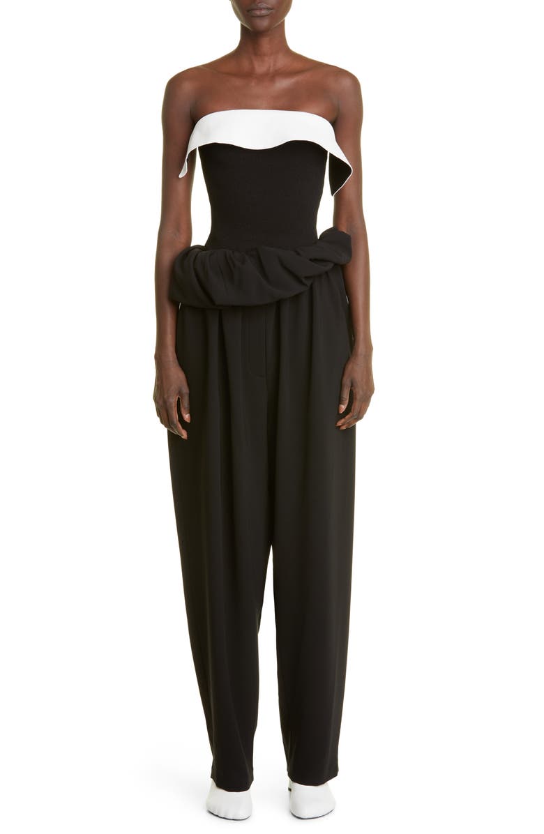 Proenza Schouler Strapless Ruffle Top, Alternate, color, 