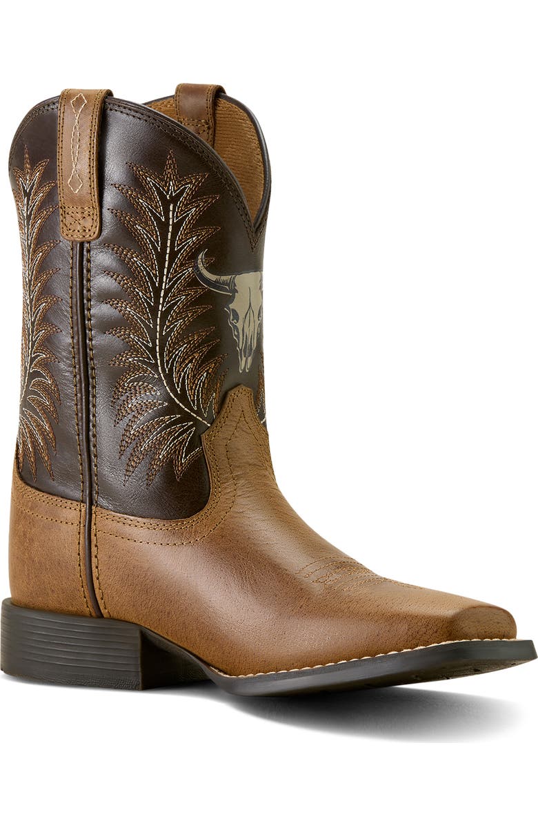 Ariat Kids' Stampede Wide Square Toe Western Boot, Main, color,