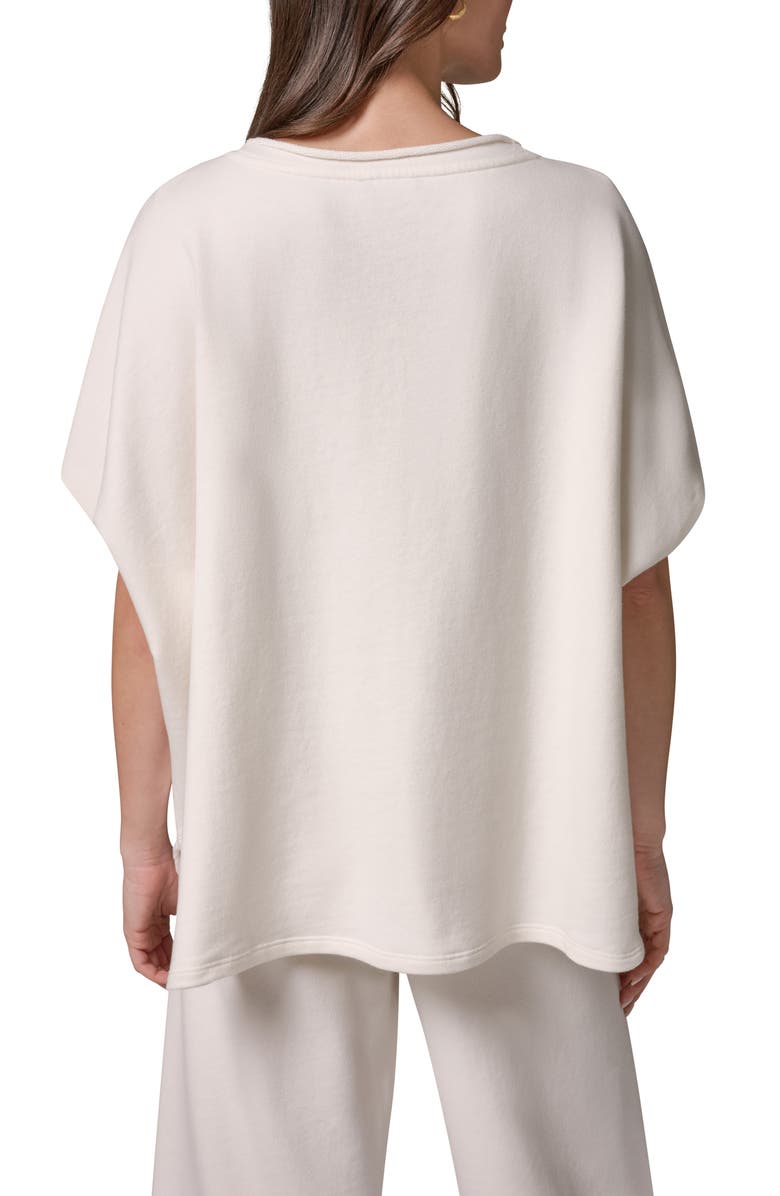 Donna Karan New York Cotton French Terry T-Shirt, Alternate, color, Cream