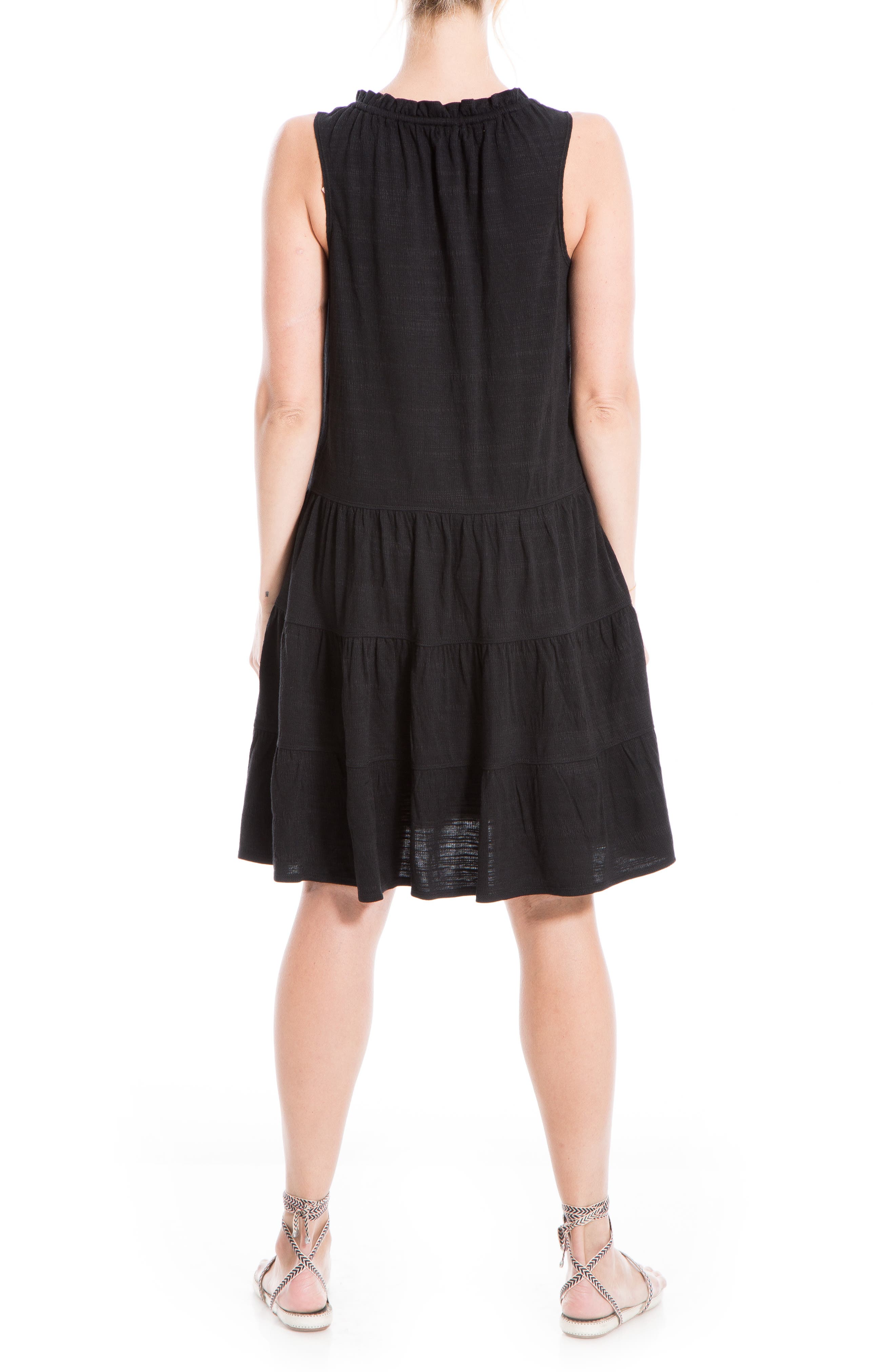 Tassel Tie Sleeveless Tiered Shift Dress - image 2