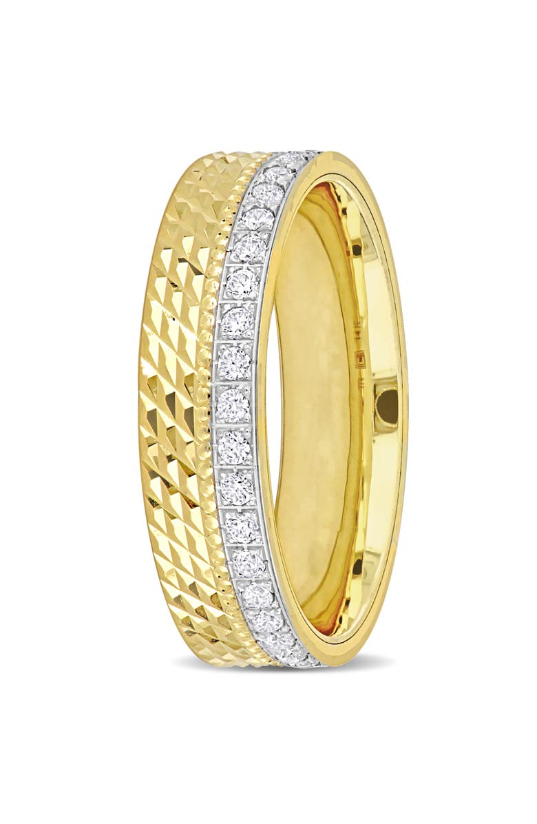 Julianna B. Cubic Zirconia Eternity Textured Band 14k, Alternate, color, 