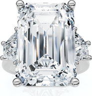 Bliss Diamond Certified 11.90Ct Emerald Diamond Engagement Ring 14k Gold Lab Grown