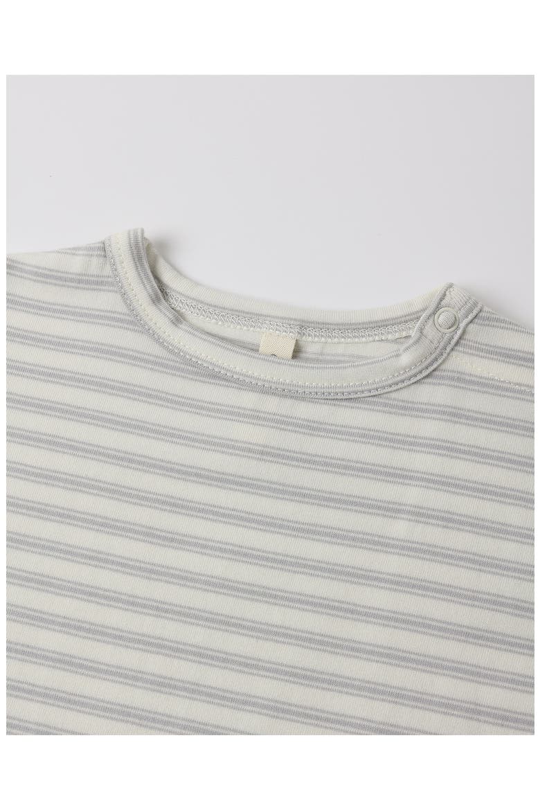 Kids' Striped Long Sleeve T-Shirt, Alternate, color, CLOUD