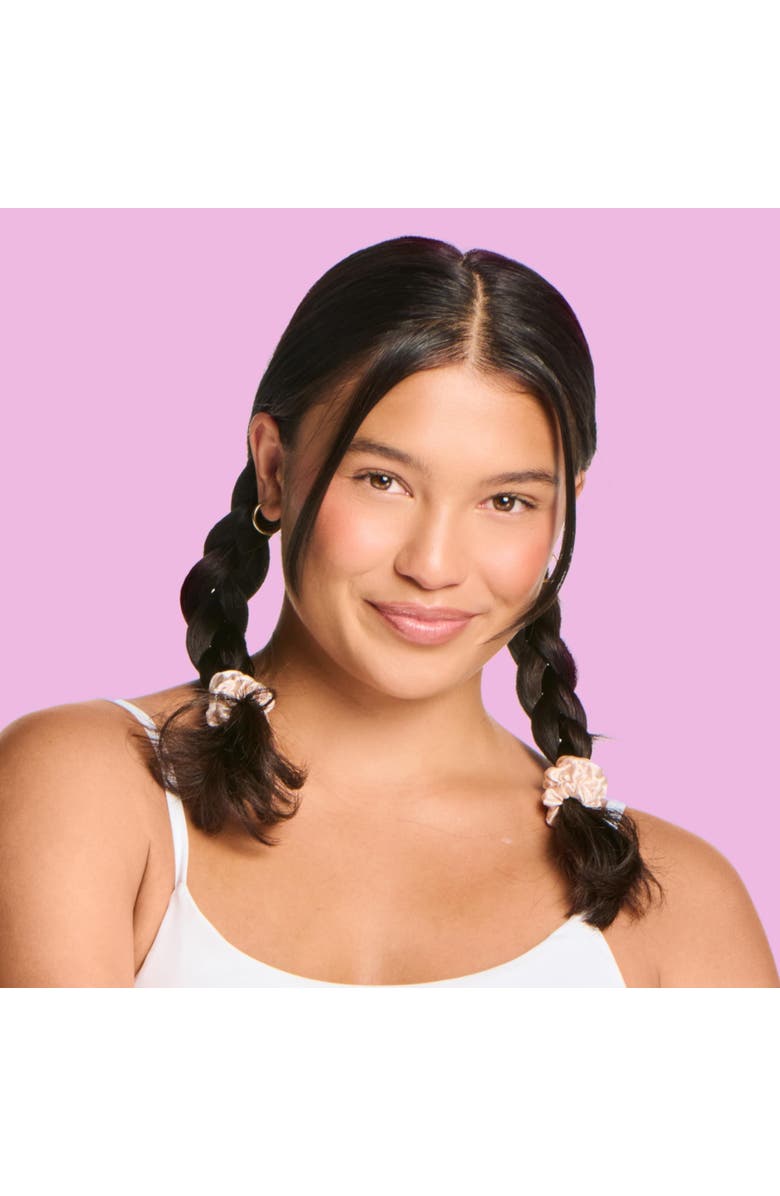 Gimme Beauty Slim Satin Hair Scrunchies, Alternate, color, Brown
