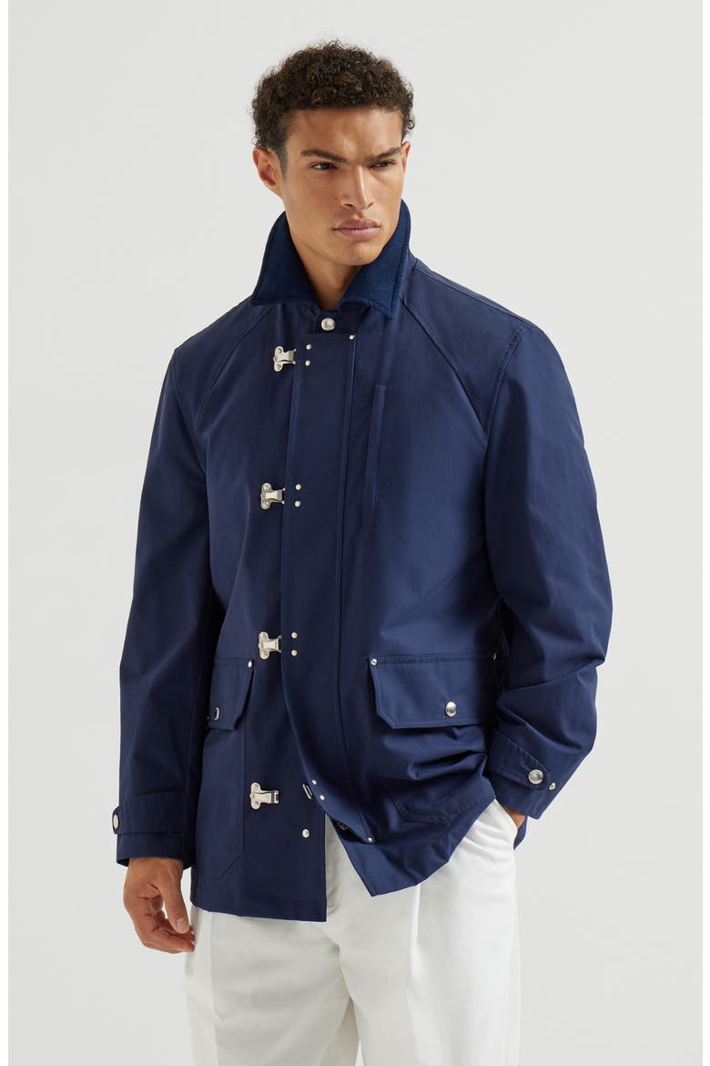 Water-resistant outerwear, Main, color, Blue