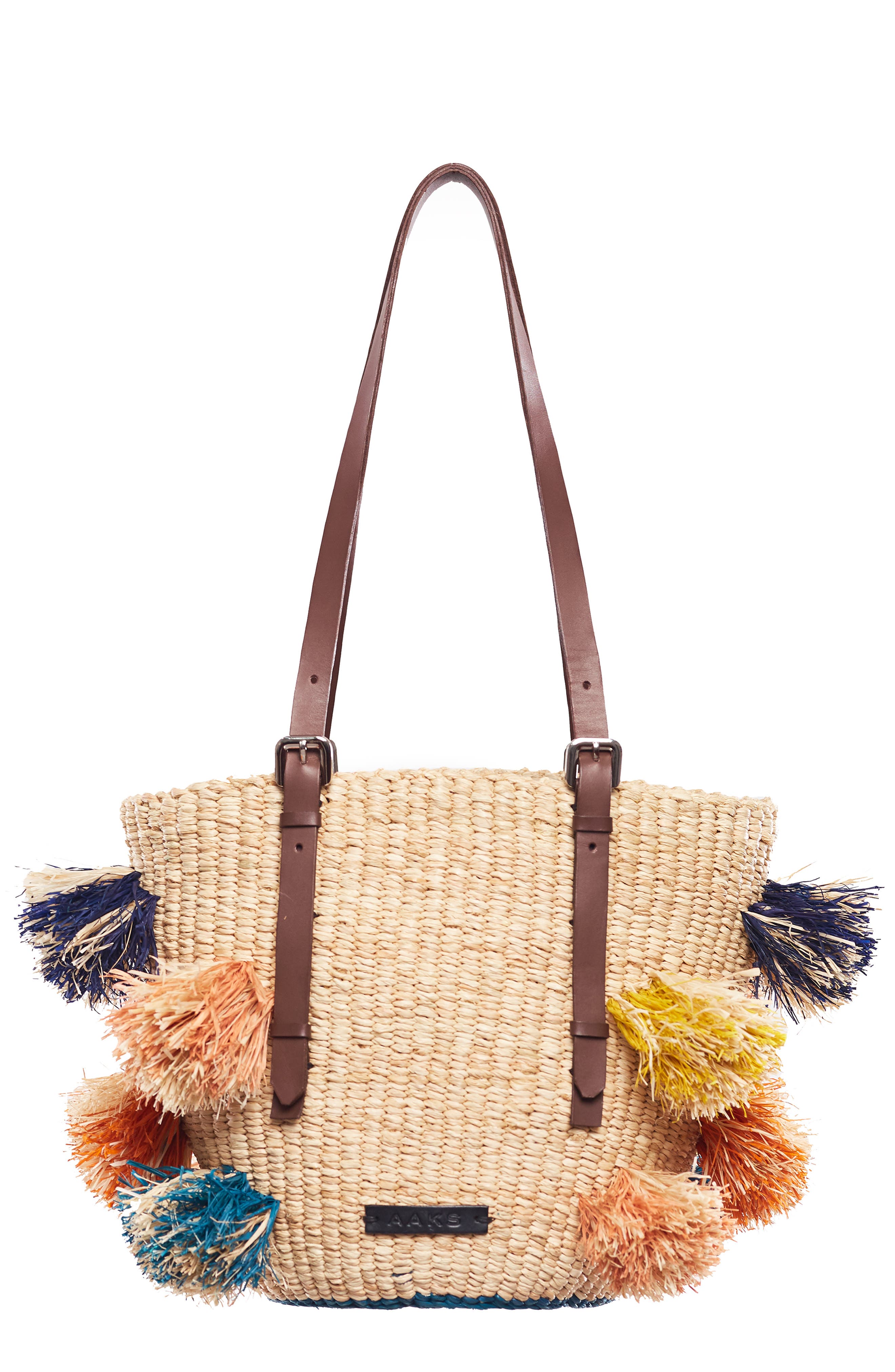 A A K S Hawa Rainbow Raffia Tote, Main, color, 