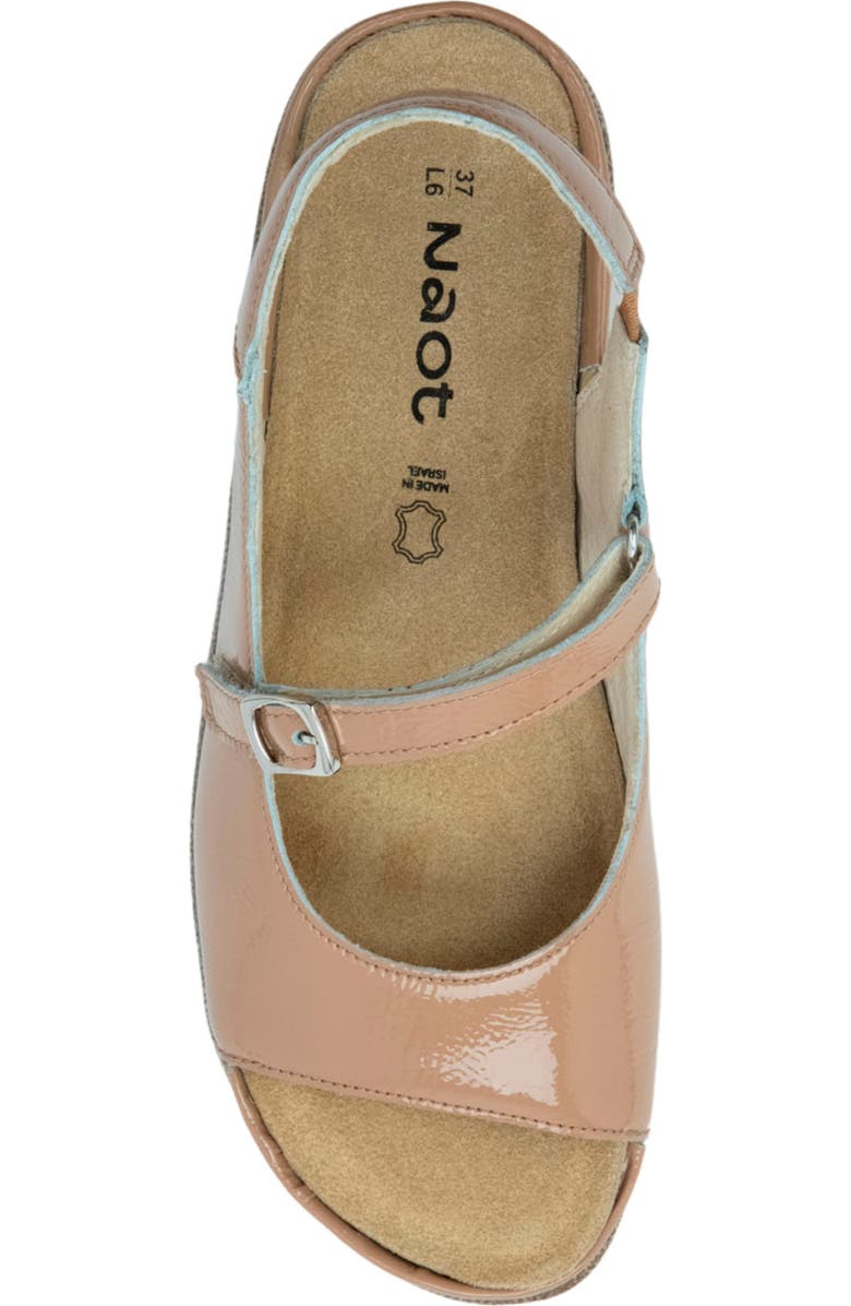 Naot Toka Slingback Sandal, Alternate, color, Camel Crinkle Patent Leather