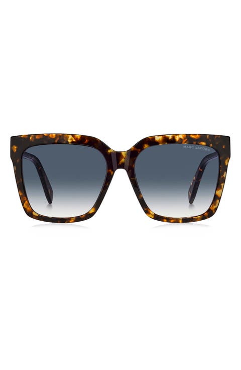 57mm Gradient Square Sunglasses