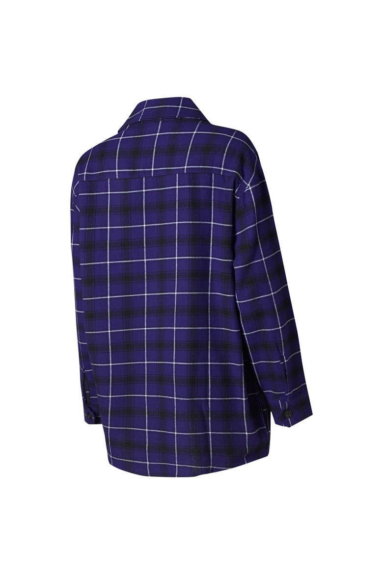 Women's College Concepts Purple/Black Phoenix Suns Boyfriend Button-Up Nightshirt, Alternate, color, Purple