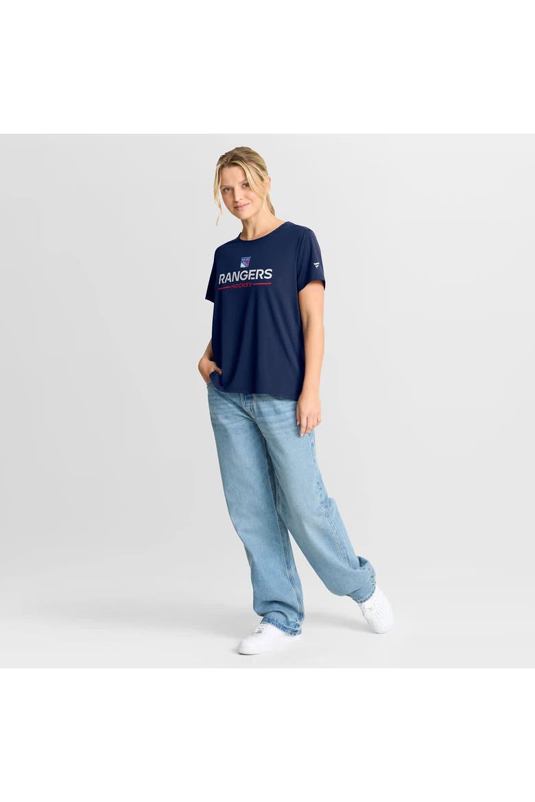 Women's Fanatics Navy New York Rangers Authentic Pro Rink Tech T-Shirt, Alternate, color, Navy